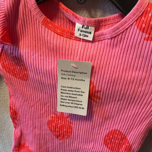 Pink Ruffled Kids One Piece - Picture 3 of 3